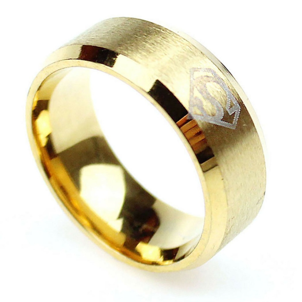 8MM Men Womes Stainless Steel Band Superman Logo - Picture 3 of 3